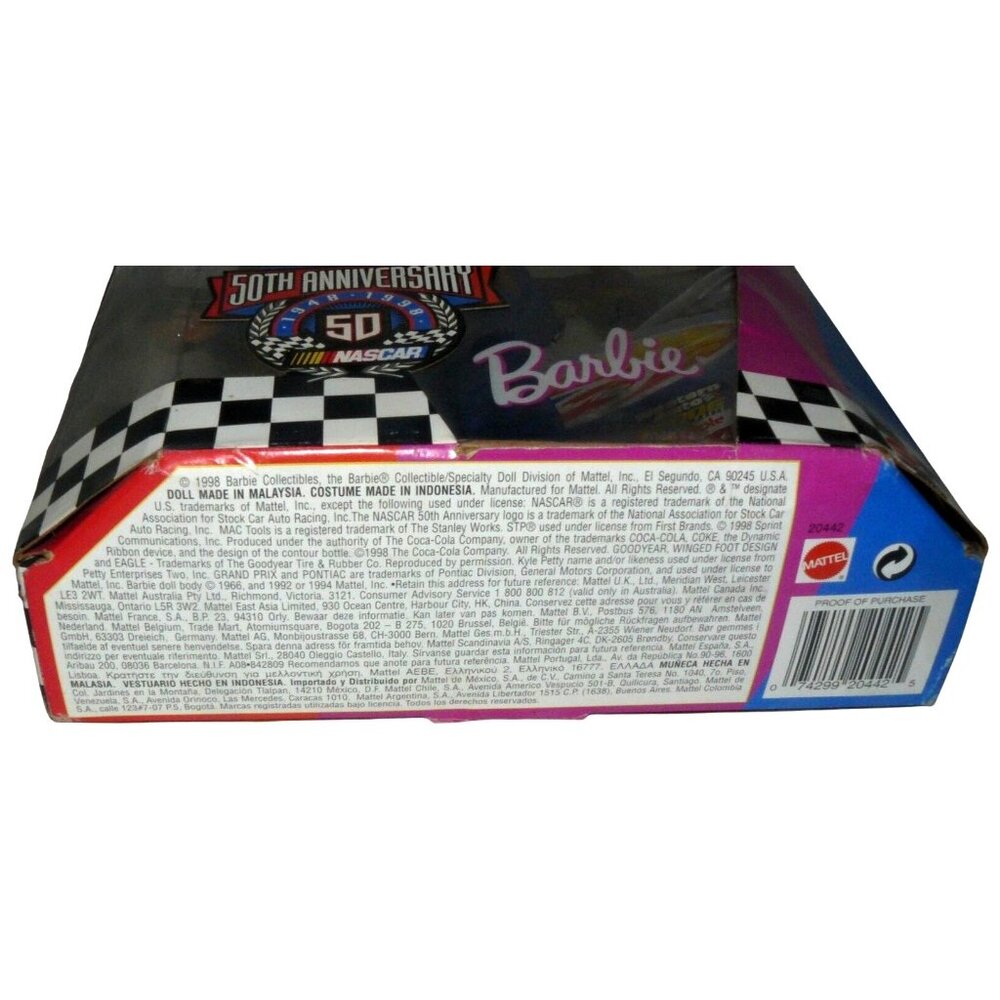 Barbie NASCAR 50th Anniversary Collector Doll New in Box Mattel COA Vintage - Picture 4 of 5